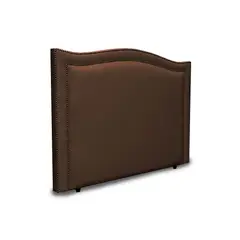 MAGIC CLASS - CABECERO CURVO CON DOBLE LÍNEA DE ESTOPEROL120X130 MICROFIBRA CAFÉ