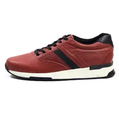 VIAR - Tenis en Cuero Para Hombre Boris Rojo Negro