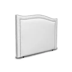 MAGIC CLASS - CABECERO CURVO CON DOBLE LÍNEA DE ESTOPEROL160X130 MICROFIBRA BLANCO