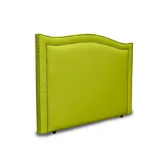 MAGIC CLASS - CABECERO CURVO CON DOBLE LÍNEA DE ESTOPEROL200X130 MICROFIBRA VERDE