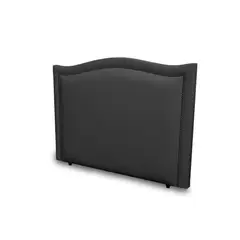 MAGIC CLASS - CABECERO CURVO CON ESTOPEROL AL CENTRO90X130 MICROFIBRA NEGRO
