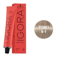 SCHWARZKOPF - Tinte Igora Royal 9-1 Rubio Muy Claro Ceniza