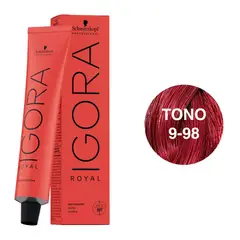 SCHWARZKOPF - Tinte Igora Royal 9-98 Rubio Muy Claro Violeta Rojizo