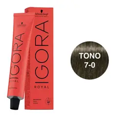SCHWARZKOPF - Tinte Igora Royal 7-0 Rubio Medio Natural