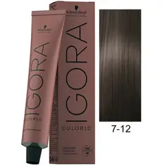 SCHWARZKOPF - Tinte Igora Royal 7-12 Rubio Medio Ceniza Humo