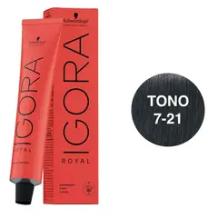 SCHWARZKOPF - Tinte Igora Royal 7-21 Rubio Medio Humo Ceniza