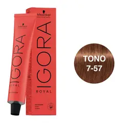 SCHWARZKOPF - Tinte Igora Royal 7-57 Rubio Medio Dorado Cobrizo