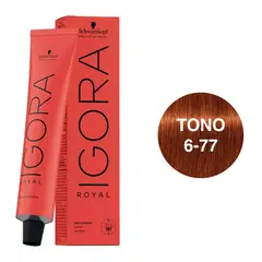 SCHWARZKOPF - Tinte Igora Royal 6-77 Rubio Oscuro Cobre Intenso