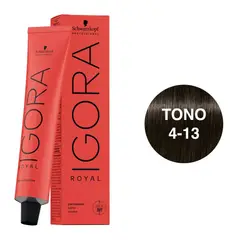 SCHWARZKOPF - Tinte Igora Royal 4-13 Castaño Medio Ceniza Mate