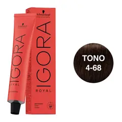 SCHWARZKOPF - Tinte Igora Royal 4-68 Castaño Medio Marrón Rojizo