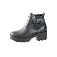 VIAR - Botines Cuero Mujer Pamela Negro