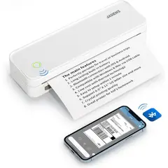 GENERICO - Impresora Inalámbrica Portátil Térmica Bluetooth Viaje iOS Android PC