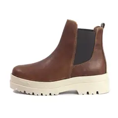 VIAR - Botines Cuero Mujer Melisa Cafe