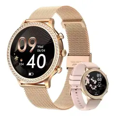 AMERICAN GENERICS - Smart Watch Mujer Llamadas Bluetooth Reloj Inteligente + 1 Correa