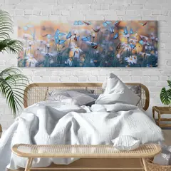 TAYRONA STORE - Cuadro En Lienzo Para Habitaciones Mariposas 216 120x40cm