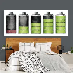 TAYRONA STORE - Cuadro En Lienzo Para Habitaciones Baterias 175x70cm