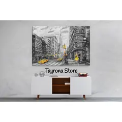 TAYRONA STORE - Cuadro En Lienzo Para Habitaciones Pintura New York 05 150x100cm