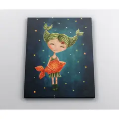 TAYRONA STORE - Cuadro En Lienzo Para Habitaciones Niña Fantasia 191 100x135cm