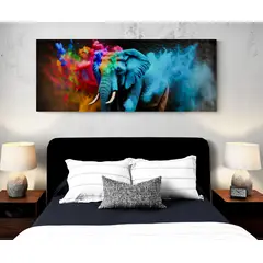 TAYRONA STORE - Cuadro En Lienzo Para Habitaciones Elefantes 335 150x60cm