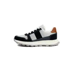 INCO - Tenis en Cuero para Hombre Negro por Gris I002
