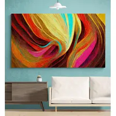 TAYRONA STORE - Cuadro En Lienzo Para Habitaciones Abstracto Colores 246 100x55cm