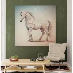 TAYRONA STORE - Cuadro En Lienzo Para Habitaciones Caballos 186 50x50cm