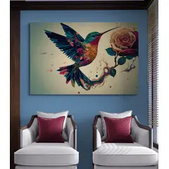 TAYRONA STORE - Cuadro En Lienzo Para Habitaciones Colibri 127 70x50cm