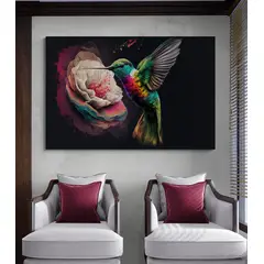 TAYRONA STORE - Cuadro En Lienzo Para Habitaciones Colibri 147 50x35cm