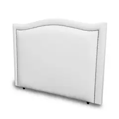 MAGIC CLASS - CABECERO CURVO CON ESTOPEROL AL CENTRO160X130 ECOCUERO BLANCO