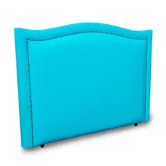 MAGIC CLASS - CABECERO CURVO CON ESTOPEROL AL CENTRO200X130 MICROFIBRA AZUL