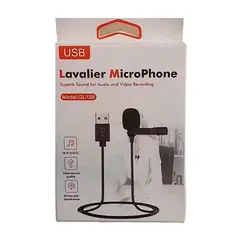 GENERICO - Micrófono de Solapa Portátil para PC - Videoconferencia USB