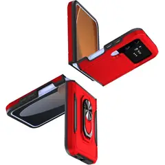 GENERICO - Funda Estuche Case Box Compatible Con Samsung Z Flip 4 Rojo