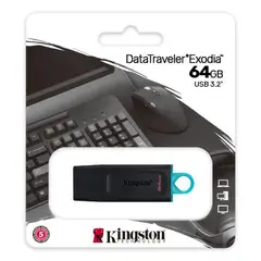 KINGSTON - MMEMORIA USB DE 64GB DTX, 3.2