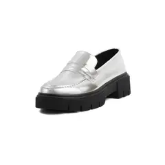 BALLERINA - Mocasín Plateado Ballerinas Abbi