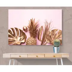 TAYRONA STORE - Cuadro Lienzo Para Habitaciones Hojas Doradas 013 150x100cm