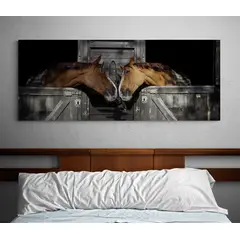 TAYRONA STORE - Cuadro En Lienzo Para Habitaciones Caballos 159 100x40cm