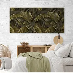 TAYRONA STORE - Cuadro Lienzo Para Habitaciones Hojas Doradas 026 110x50cm