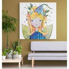 TAYRONA STORE - Cuadro En Lienzo Para Habitaciones Pintura Mujer 067 90x90cm