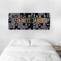 TAYRONA STORE - Cuadro Lienzo Para Habitaciones Abstractos Letras 175x70cm