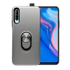 GENERICO - Estuche Armadura Con Anillo Compatible Huawei Y9S Plata