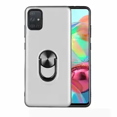 GENERICO - Estuche Armadura Protector Con Anillo Compatible Samsung A51 Plata