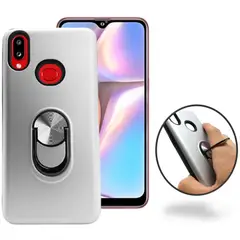 GENERICO - Estuche Armadura Protector Con Anillo Compatible Samsung A10S Plata