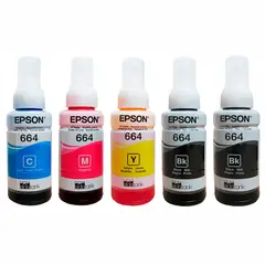 EPSON - Tintas 664 para impresoras l210 l355 l365 l555 l575 L1300 kitX5
