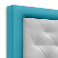 MAGIC CLASS - CABECERO LANDING DE PISO160X120 MICROFIBRA AZUL