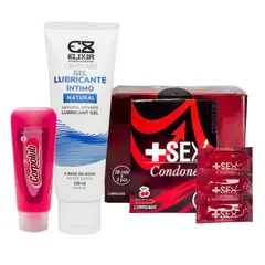 ELIXIR - Lubricante Neutro + Condones X60 Unds + Lubricante Anal Kit