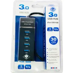 GENERICO - Hub Multipuertos Usb 3.0 4 Puertos De Alta Velocidad