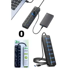 GENERICO - Hub Extensor Usb 7 Puertos Con Switc Alta Velocidad Usb 3.0