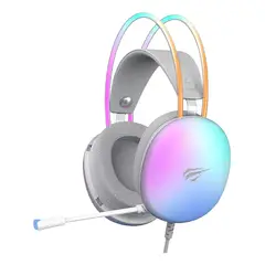GENERICO - AUDIFONOS DIADEMA HAVIT GAMING LUZ 35MM C MICROFONO WHITE H2037D