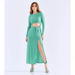 DEREK - Vestido Largo Manga Larga Mujer
