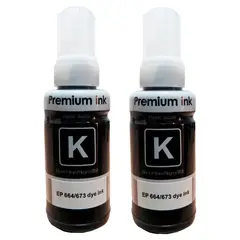 GENERICO - Tinta Genérica 664 Negra para de impresora L210 L355 L475 L555 X2